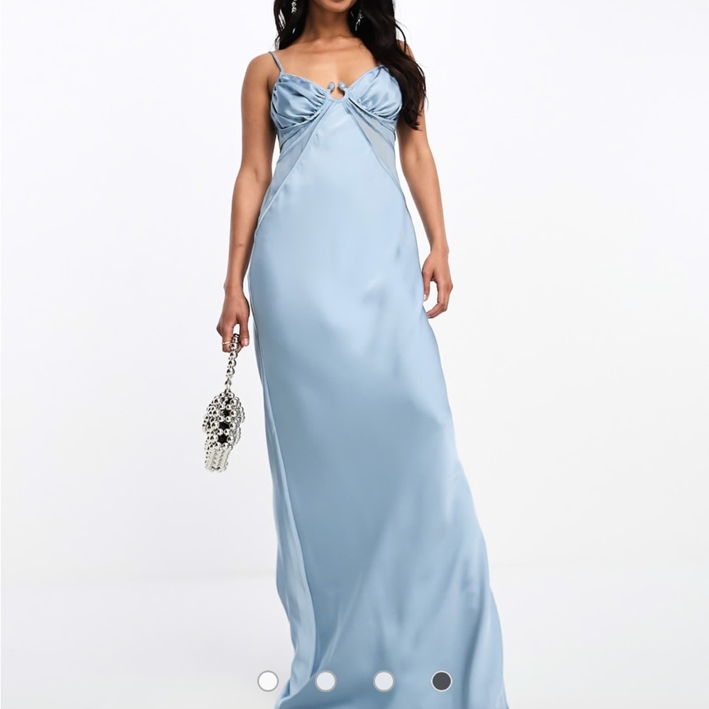 ASOS Satin Maxi Dress | Light Blue